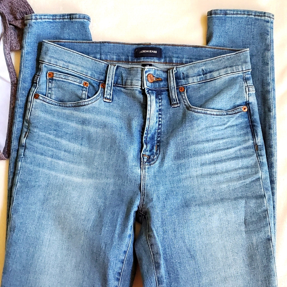 J. Crew 9 inch high rise Toothpick Jean